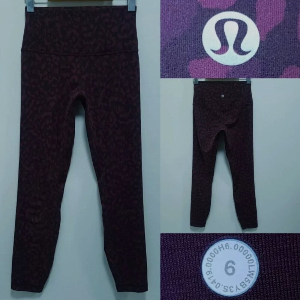 Lululemon Align Women's 6 Small Pant II Formation Camo Purple Adobe Multi Dark